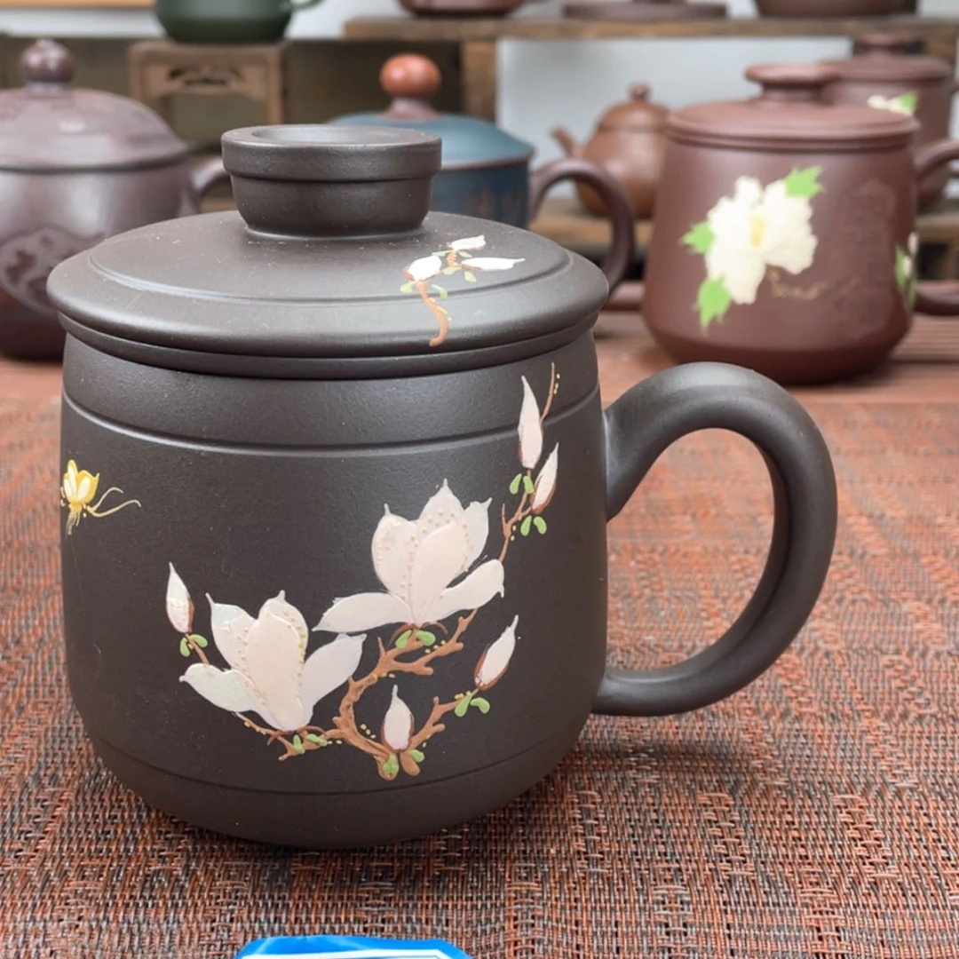 【闪购商品】紫砂茶杯宜兴原矿紫砂盖杯微瑕