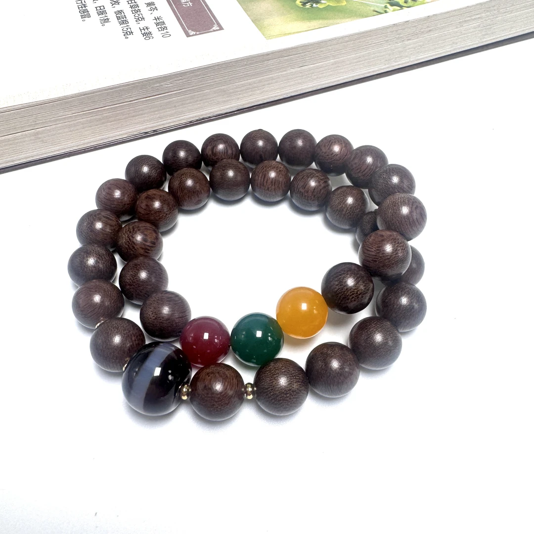 沉香【天禧】沉水帝王顺化紫奇楠树心玉化黑油料1.0双圈设计限量款