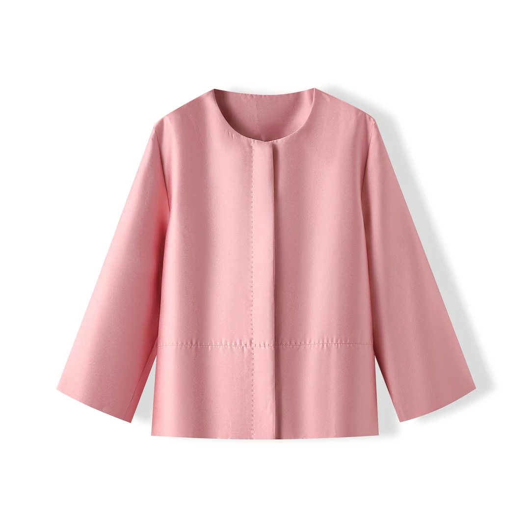 时尚气质小香风长袖外套女装宽松百搭上衣A128