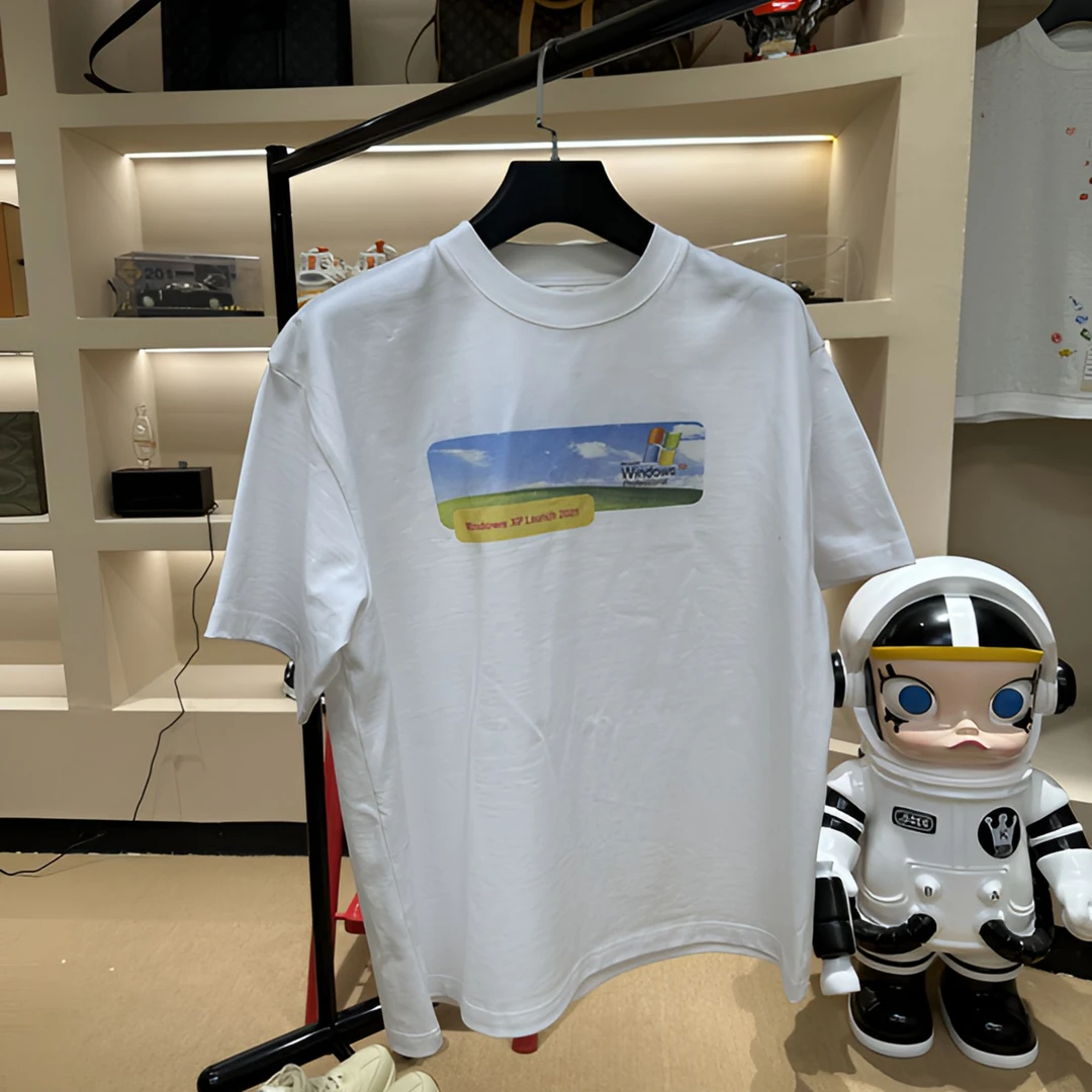 LOADING大山【电脑回忆】复古宽松windows直喷字母T恤百搭夏季8096