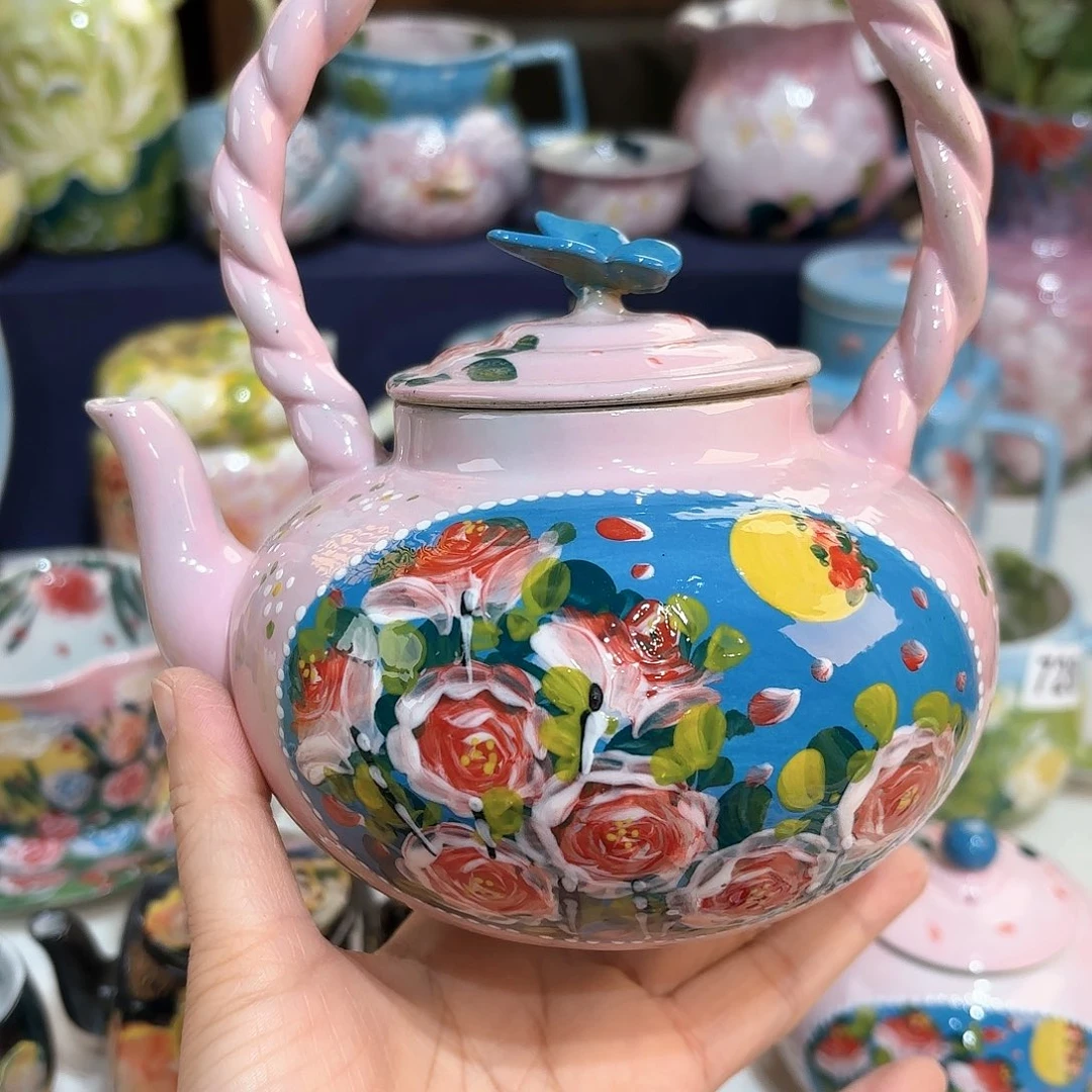 景德镇手绘高温釉下彩陶瓷茶具