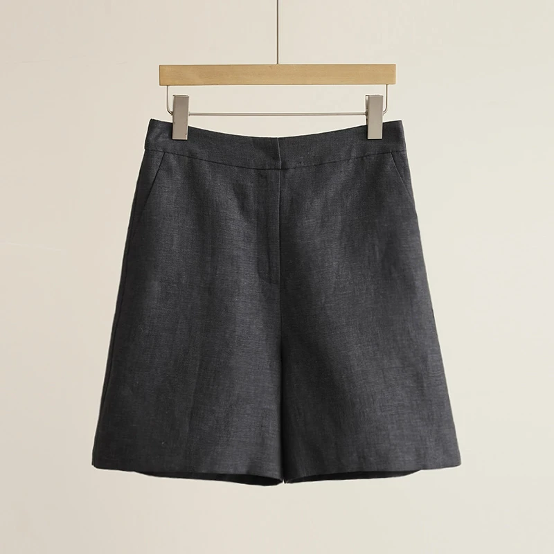 高智精英 重磅定织砂洗亚麻时髦知识分子通勤风女士裤子（250632）