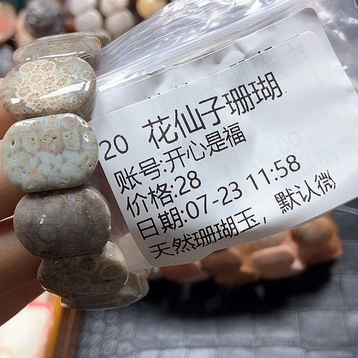 硅化珊瑚（珊瑚玉）11未镶嵌开**福20