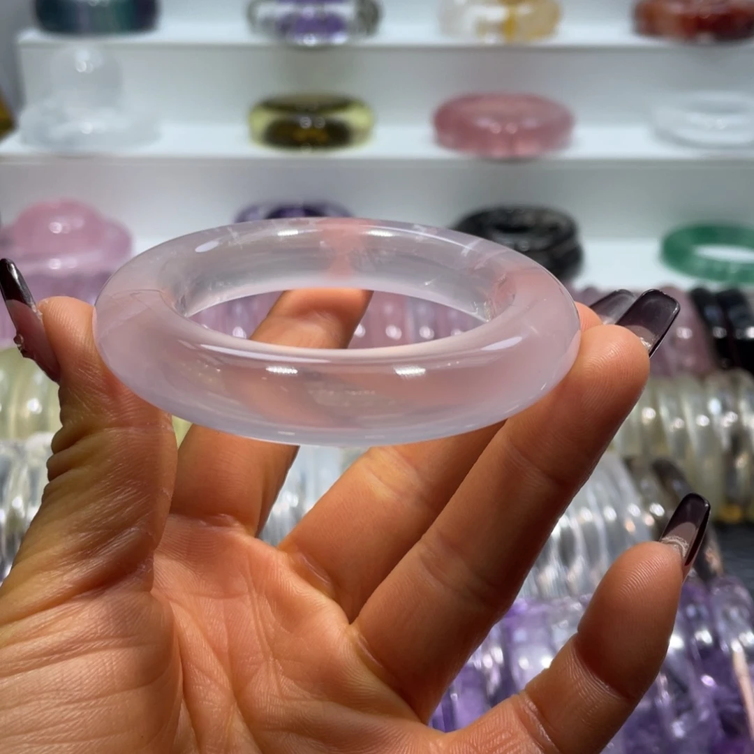 水晶手镯53.3圈口7号未镶嵌