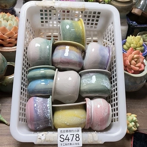 紫砂花盆478微瑕品口径4到5左右