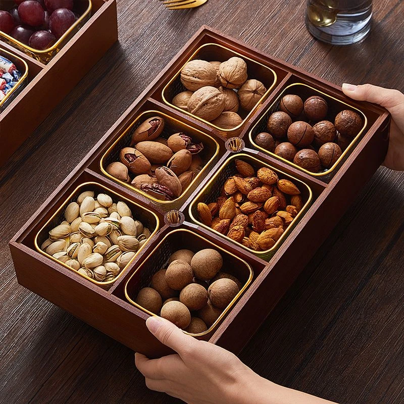 直播干果收纳盒过年水果盘果盘客厅茶几家用2024新款零食摆放盘