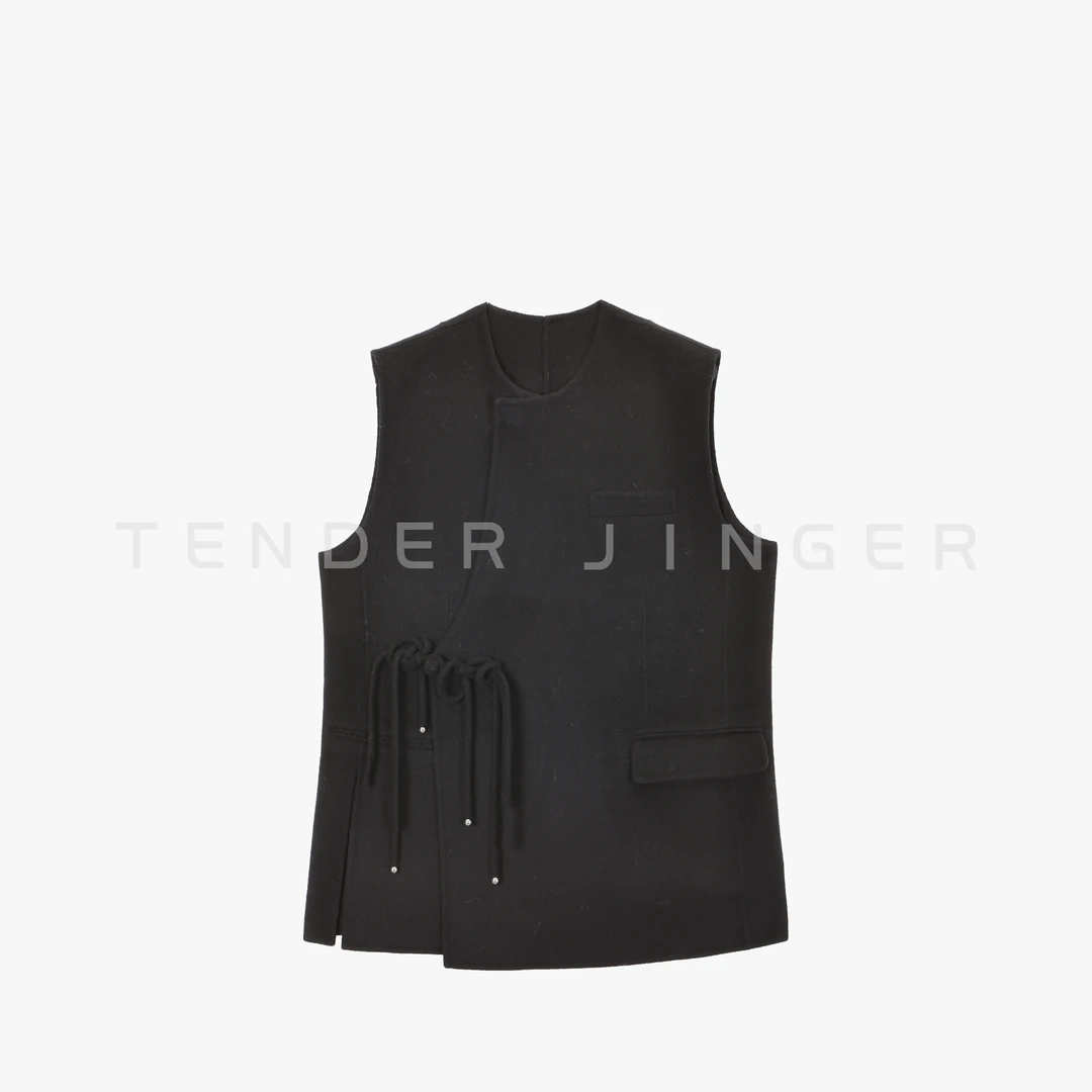 Tender Jinger｜线下专供 新中式盘扣双面呢休闲马甲T54JDM50457