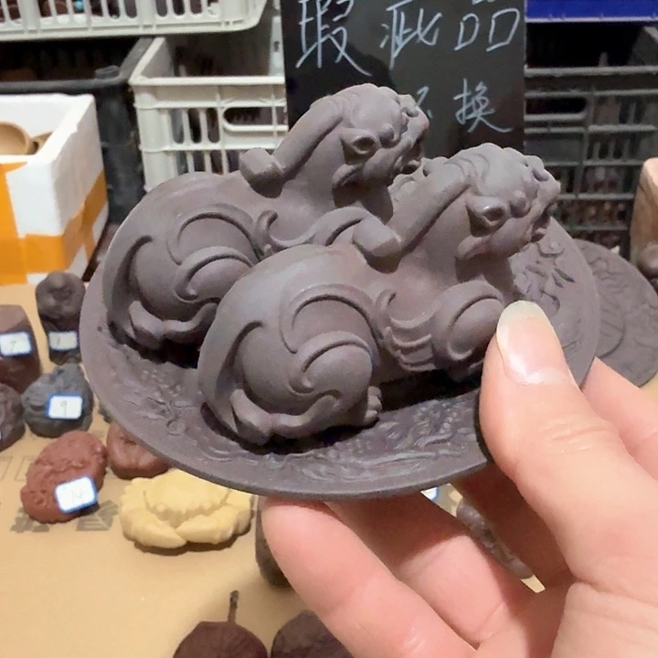 紫砂茶宠海*雕塑瑕疵茶宠