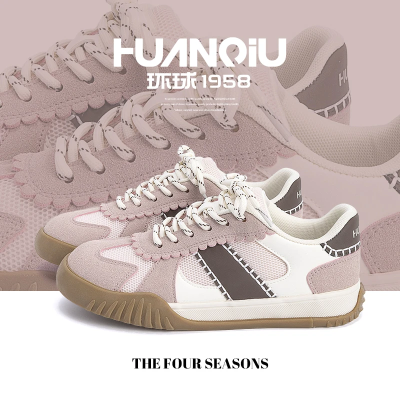 环球百搭帆布鞋女款2025夏季新款厚底网面透气休闲鞋学生防滑女鞋