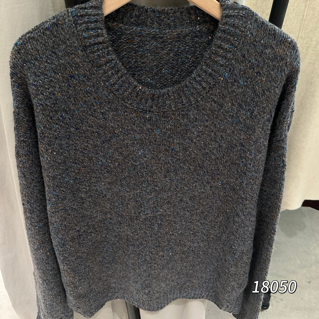 18050（部分无水洗唛，介意慎拍） CHUXUN圆领星空沙长袖针织衫
