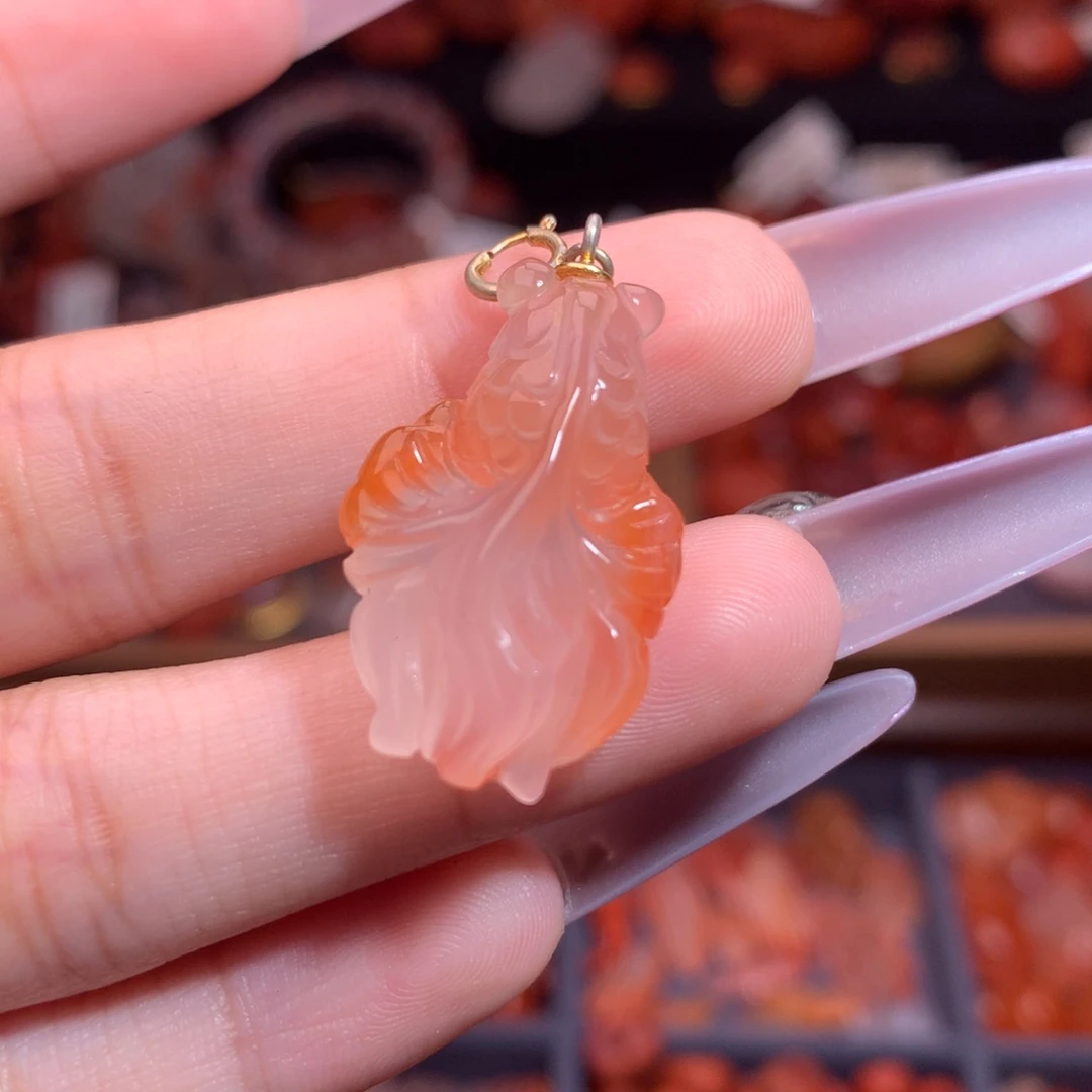 南红玛瑙未镶嵌珠宝半成品婚纱鱼2