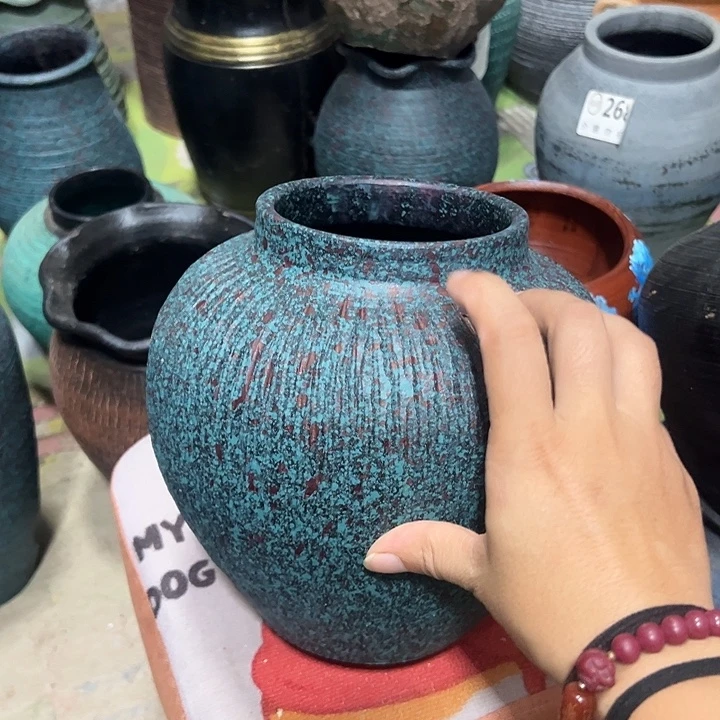 A***】粗陶盆默认打孔高20口11