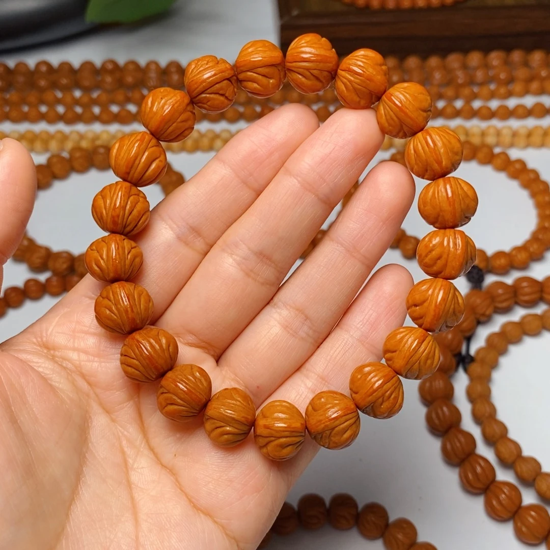 桃核手串13mm野生柿子红（活动价）