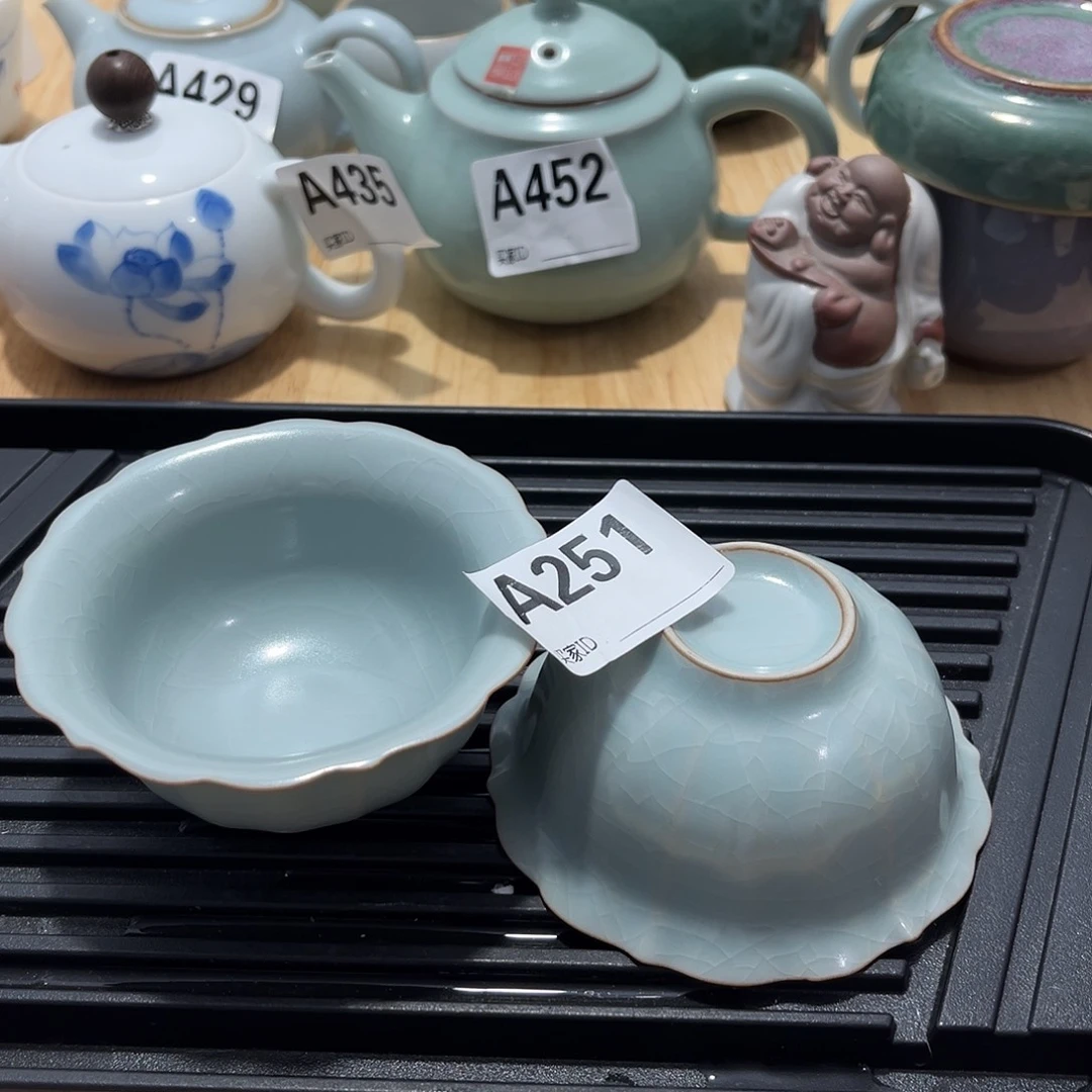 瓷片茶摆件工艺品摆件666