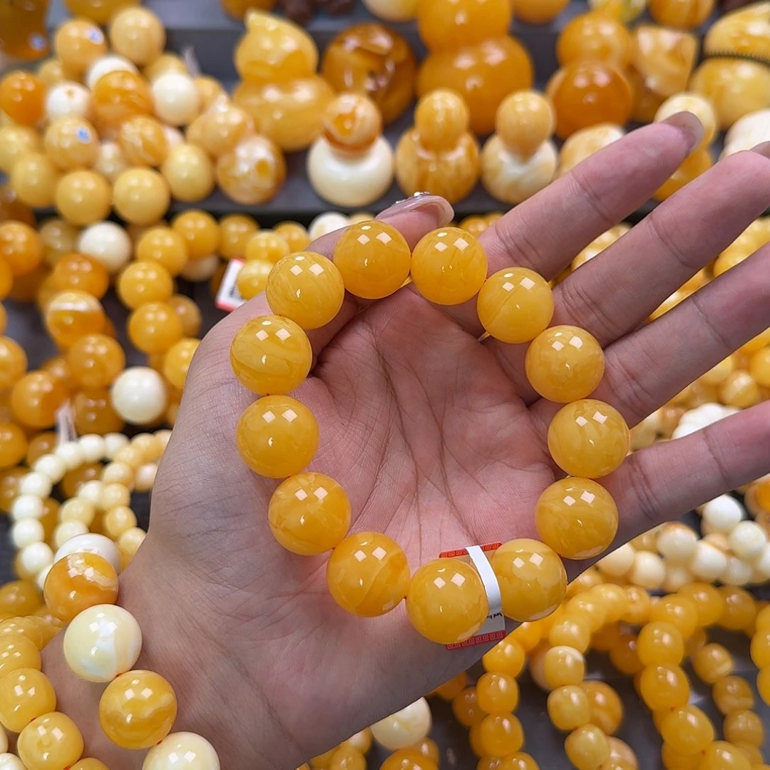 蜜蜡未镶嵌珠宝奇石18mm