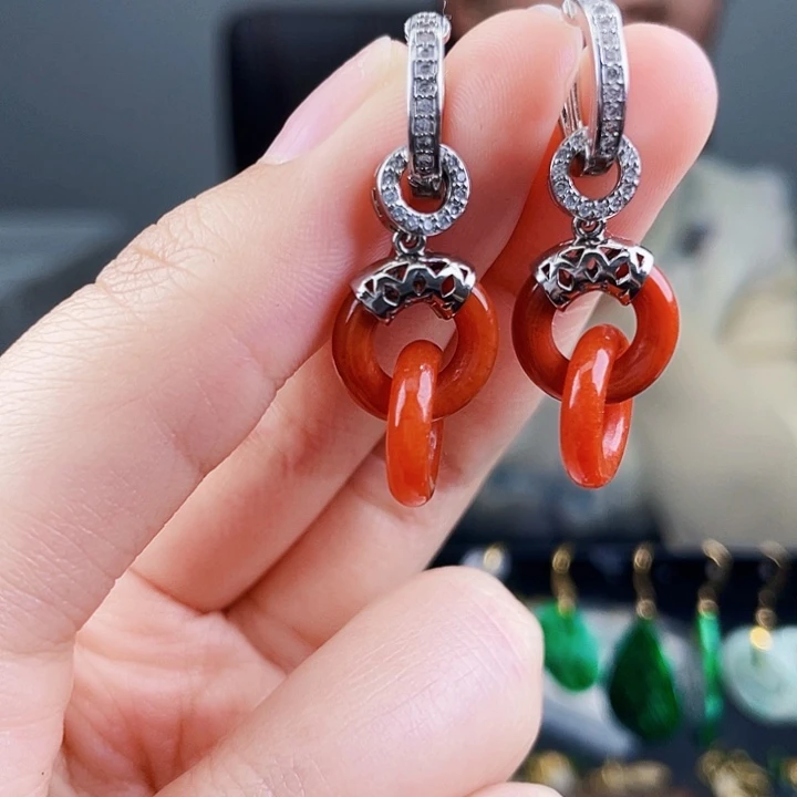 翡翠耳饰未镶嵌饰品