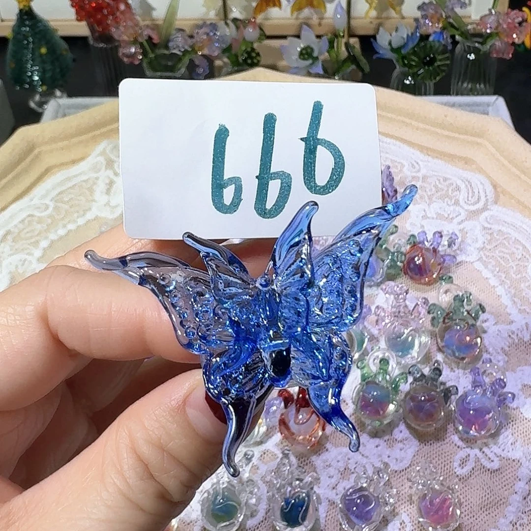 琉璃吊坠(不含链)666蝴蝶戒指