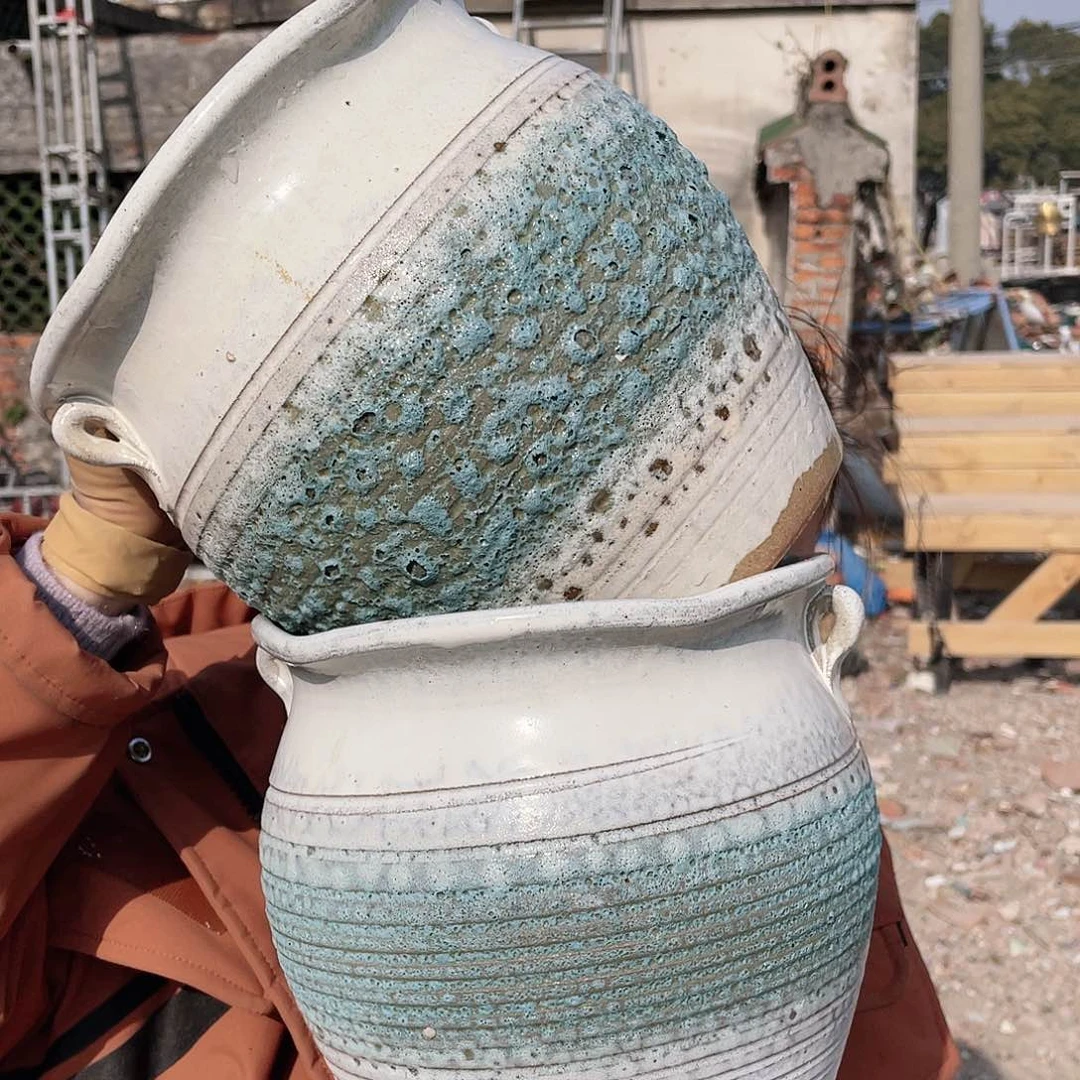 红陶王嫂花盆0122-78