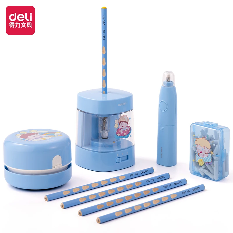 Deli/得力得力33303B电动文具套装