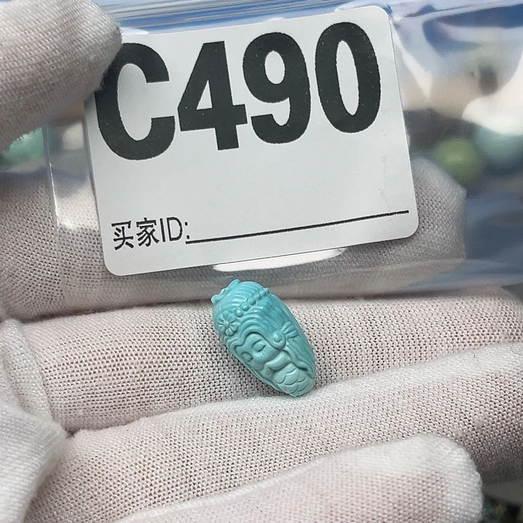 绿松石配饰未镶嵌雄****人