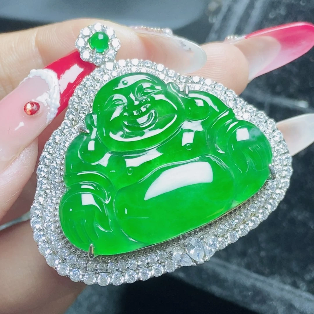 翡翠银S925镶嵌颈饰