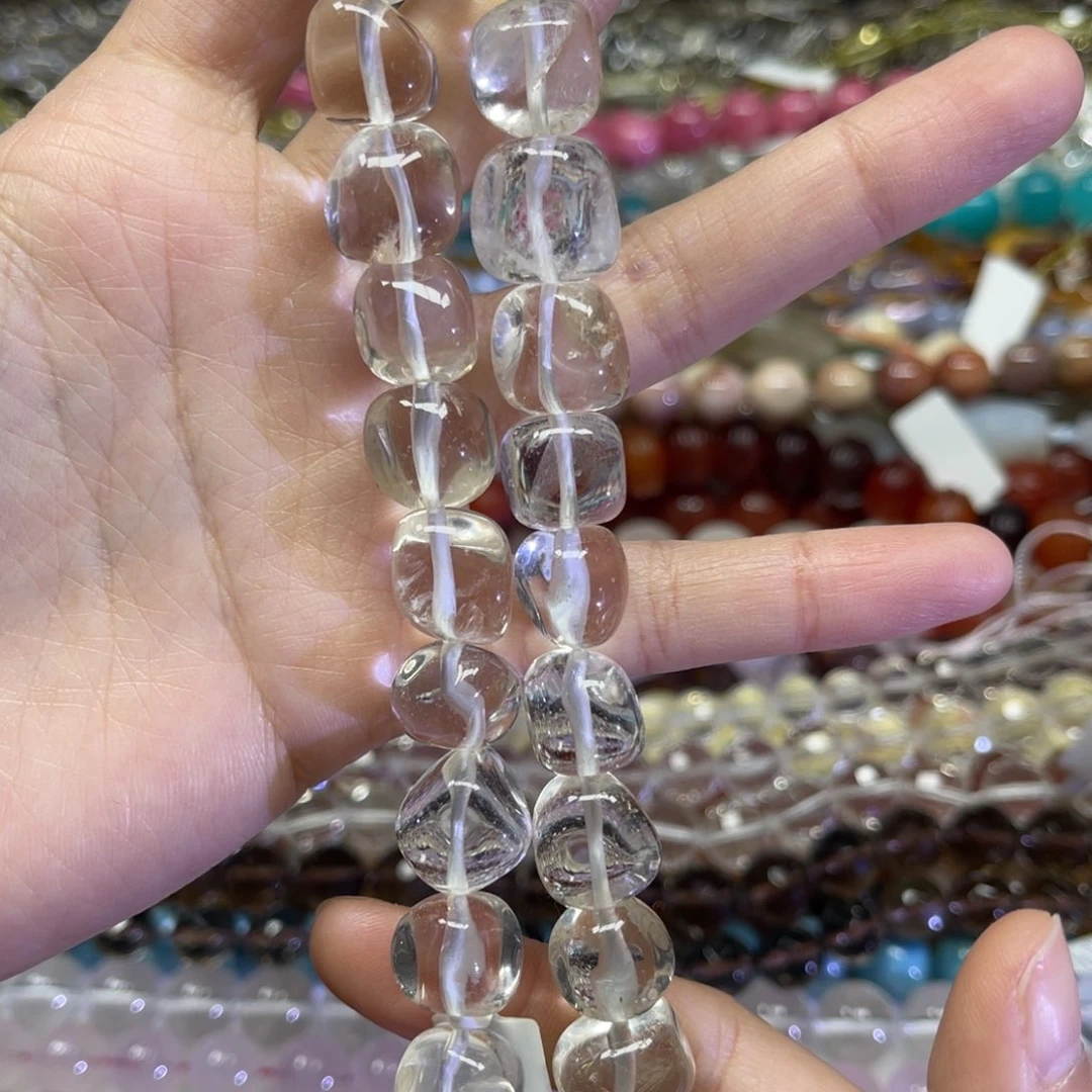 水晶未镶嵌颈饰天然白水晶卡13长条38厘米