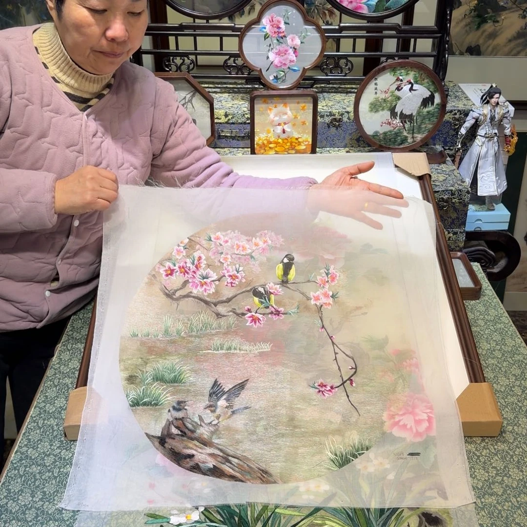 刺绣手工苏绣工艺单绣片