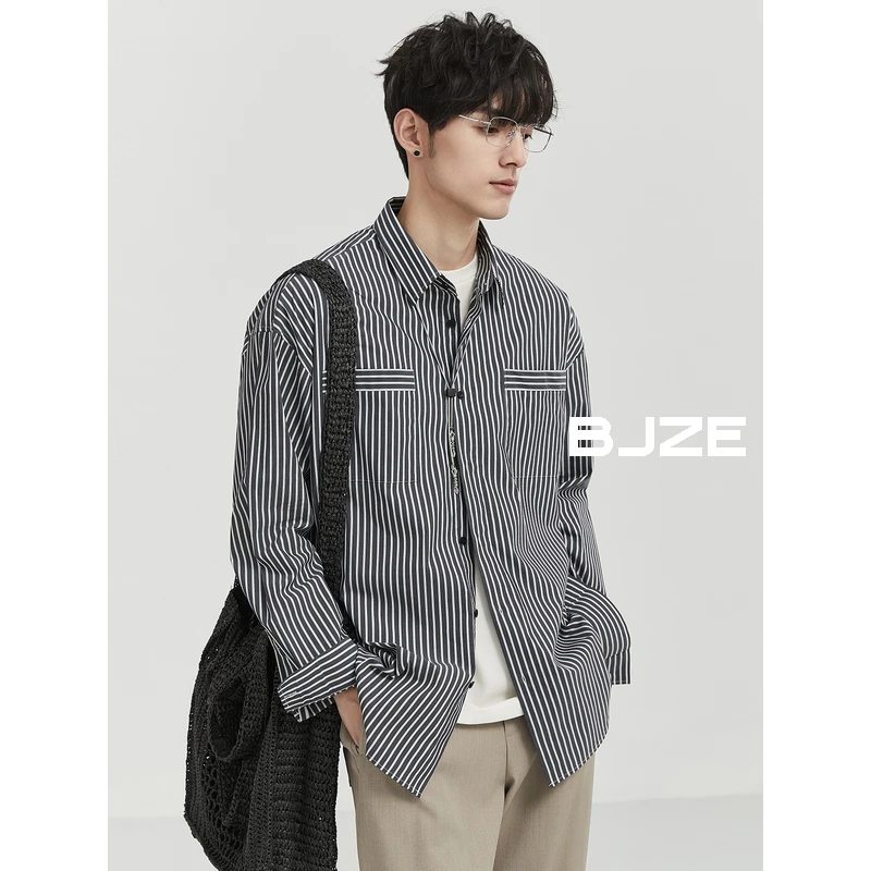 【79衬衫合集】DH高级感定织舒适长袖衬衫韩版休闲上衣X411007