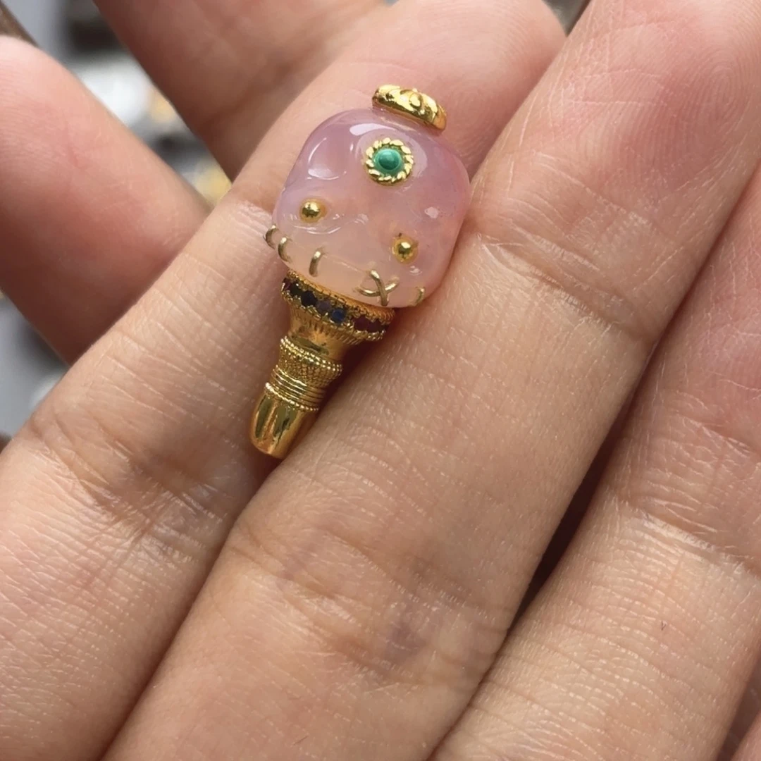 玛瑙/玉髓未镶嵌文玩配饰适配4-7mm的串