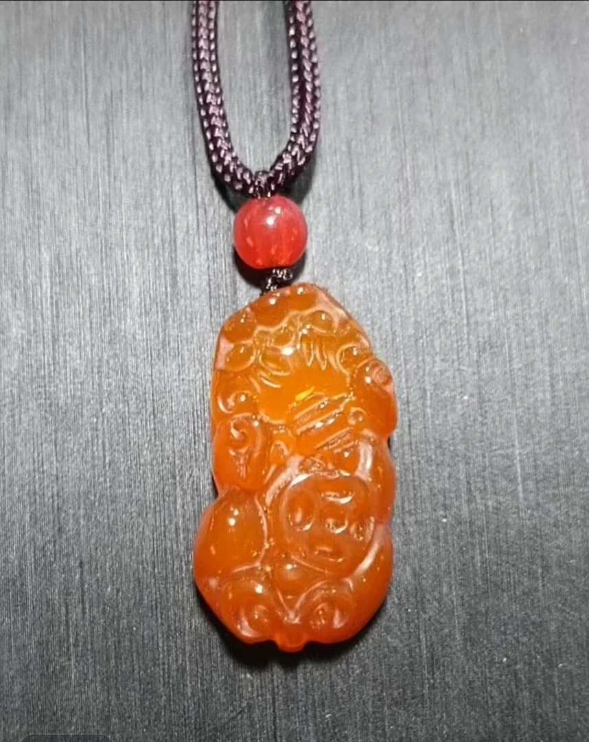 天然黄玉石设计款黄貔貅玛瑙吊坠-LT002-多样发一（福利）