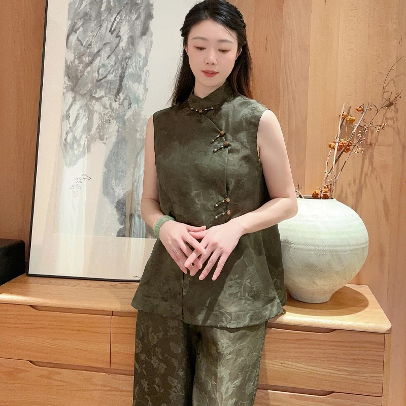 嫣然香云纱套装中国风时尚时尚新款