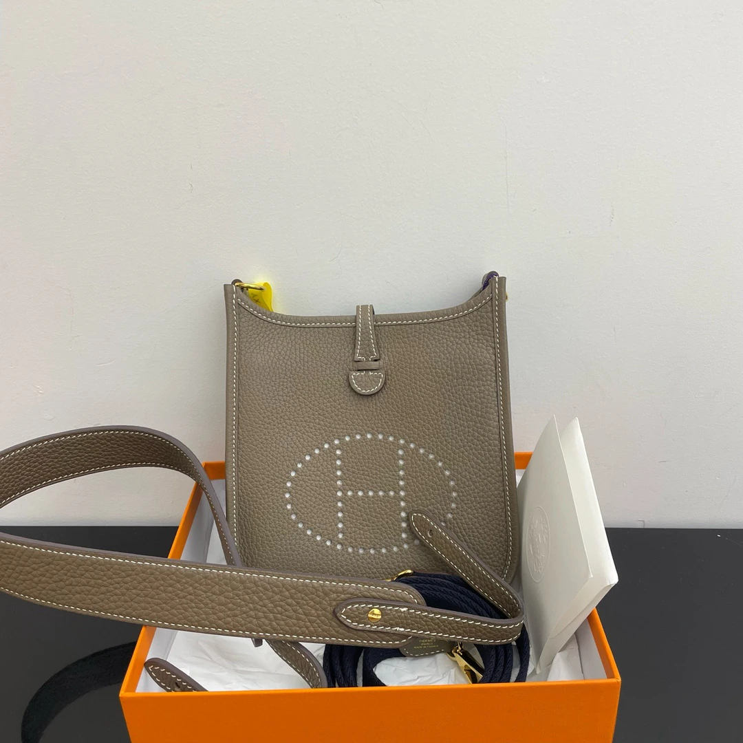 99新 Hermes/爱马仕 Evelyn mini大象灰配件：盒子