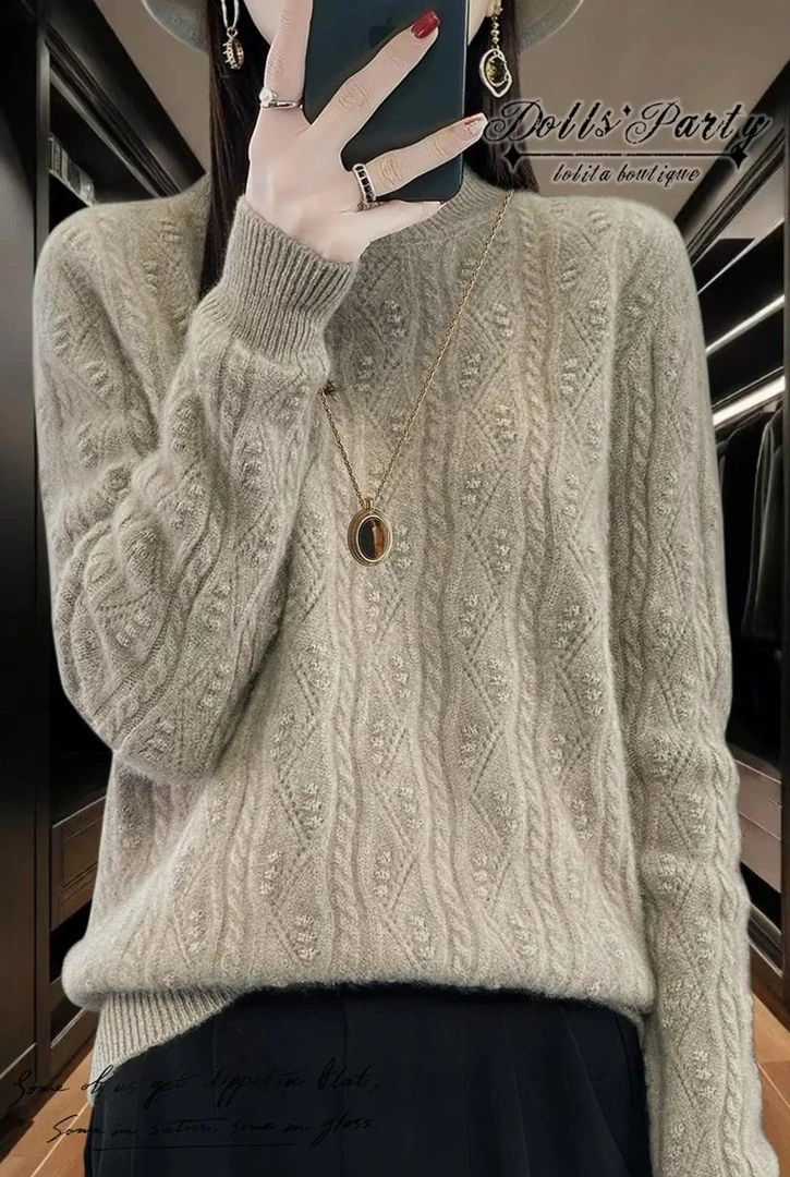 编码600-800秋冬时尚百搭毛衣宽松加厚保暖慵懒风秋冬季