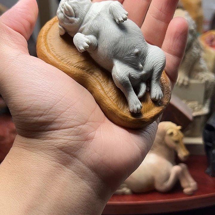 东北石松花石摆件