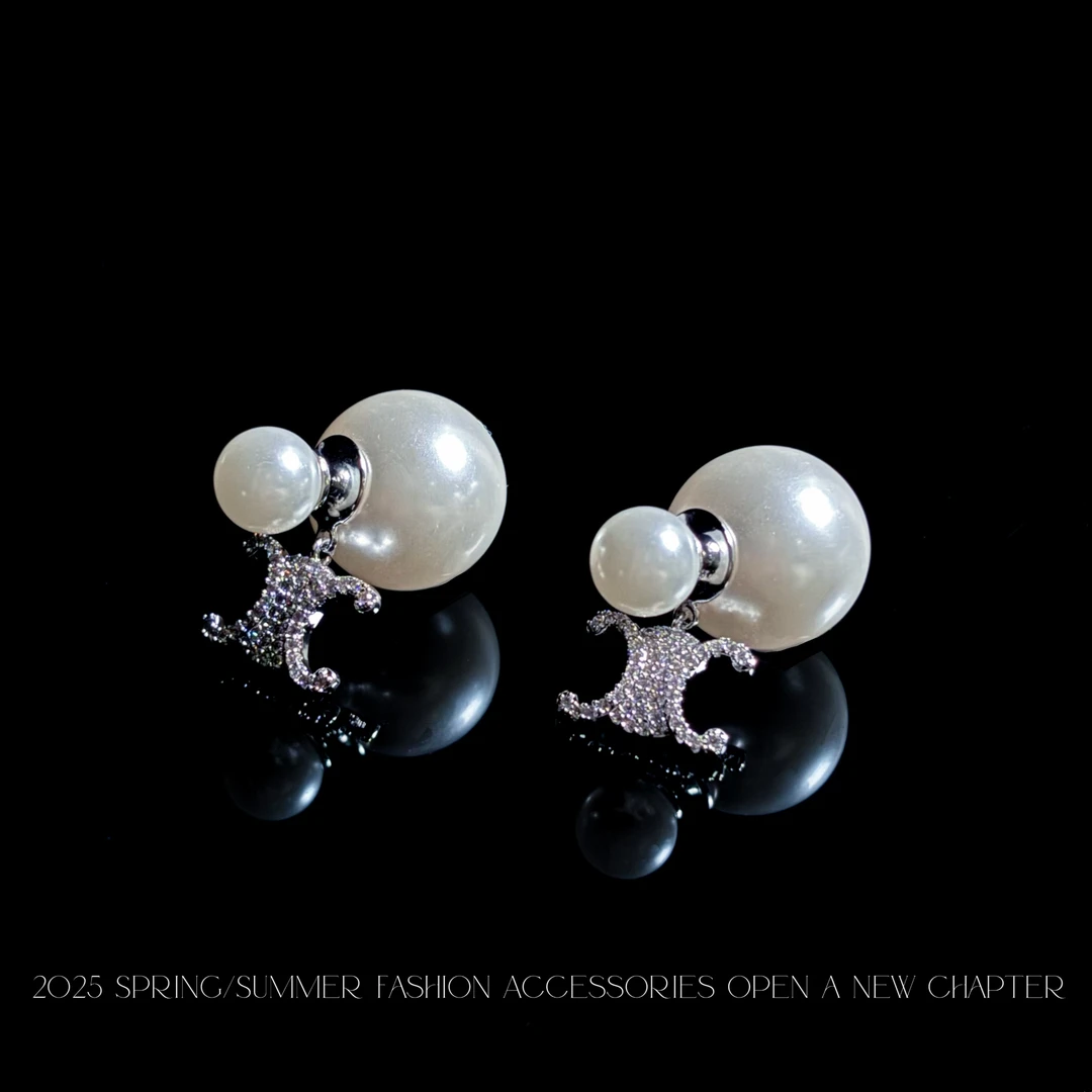 铜合金耳饰 镀k金 2025款C5591【闪爆映珠】AUYING MUMU 耳钉