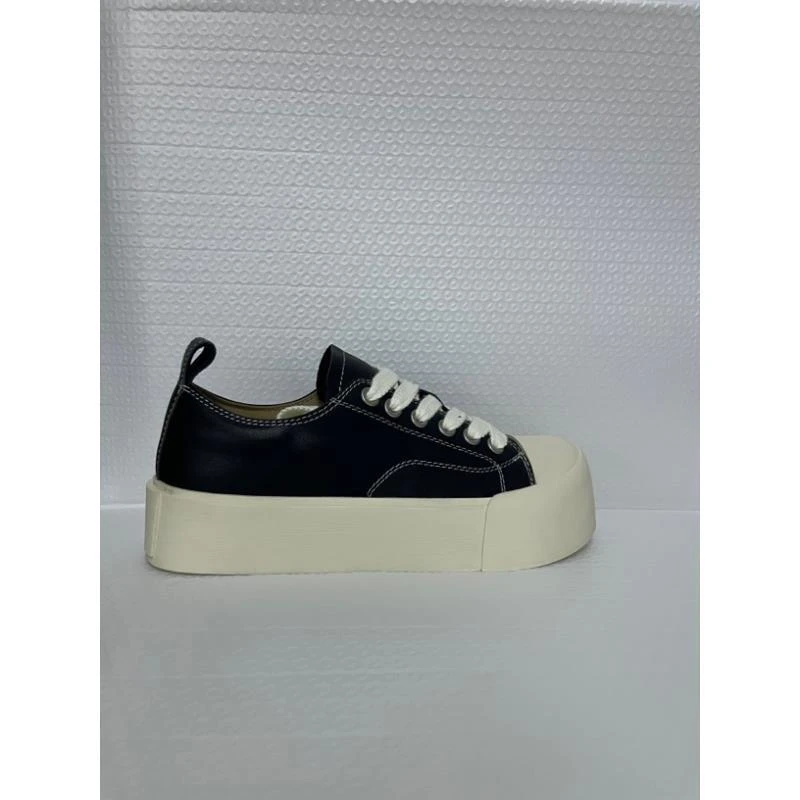 【聚新汇】2621个性大头厚底板鞋一脚蹬百搭时尚半拖春季夏季真皮