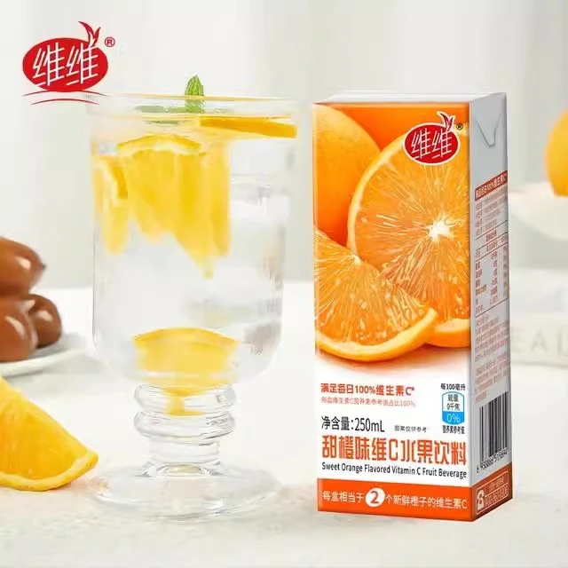 维维苹果甜橙青柠水蜜桃维C果汁饮料250ml*6盒果饮整箱批发正品
