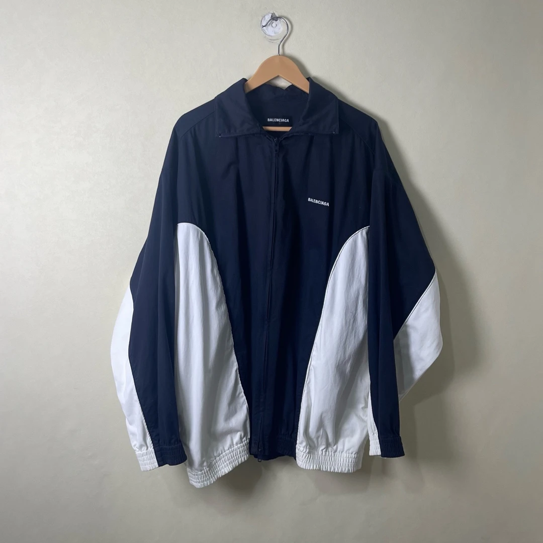 99新 Balenciaga/巴黎世家 99新/黑白拼接冲锋衣夹克外套/