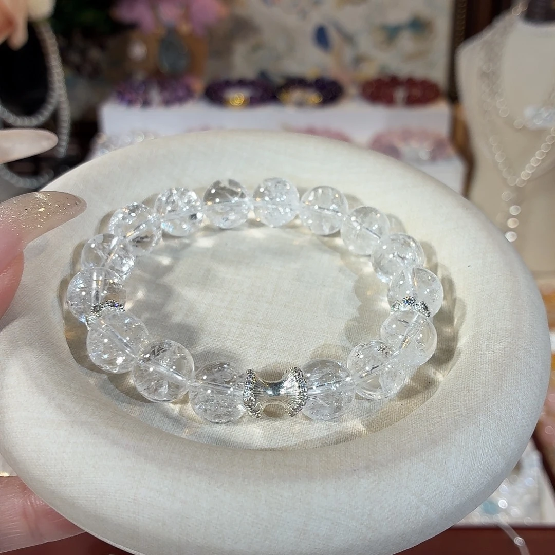 未镶嵌水晶手串巴西白阿塞设计款11+