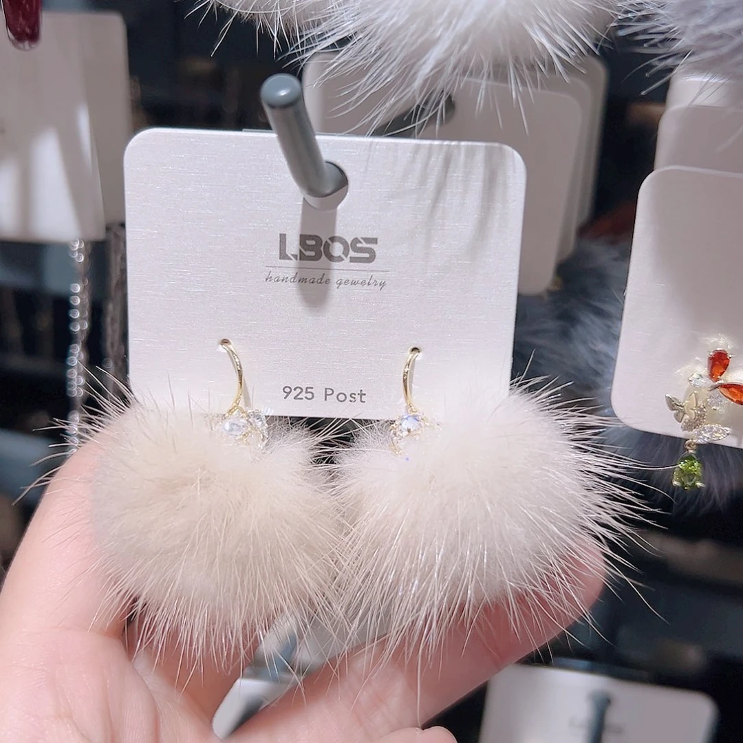 锆石纯铜合金耳环