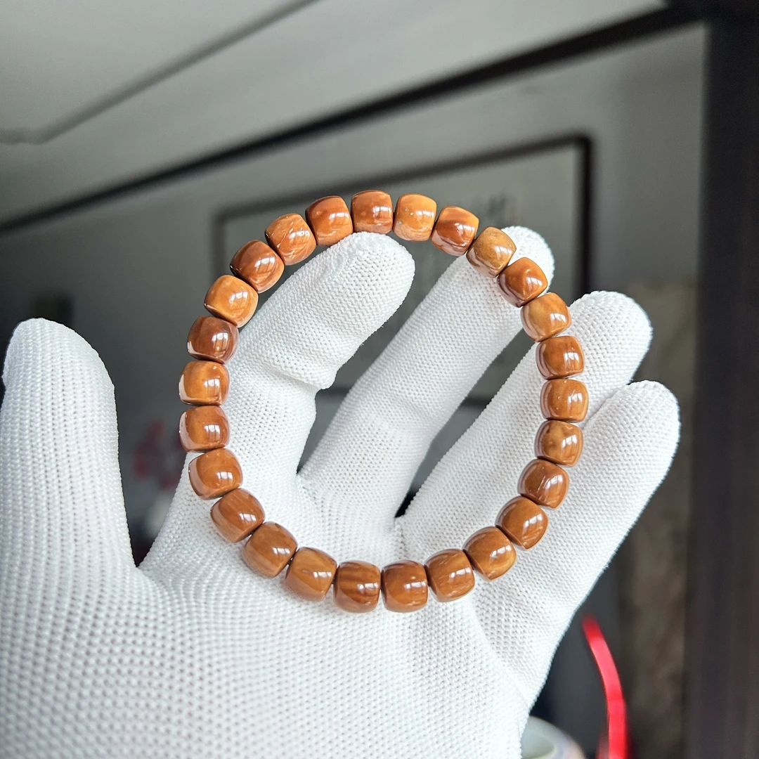 一等品天然库克手串9×8mm左右直切文玩手串巴西料油润丝滑少线眼