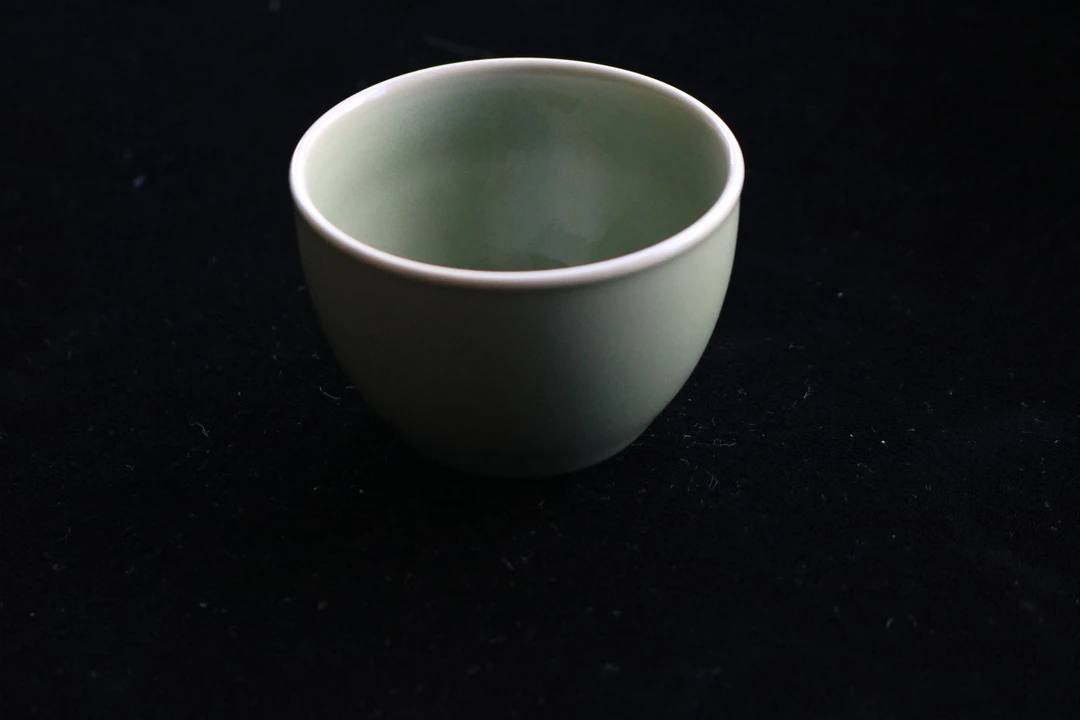 一物一拍青绿陶瓷仿古风水缸杯纯手工矿釉汝瓷茶器主人杯