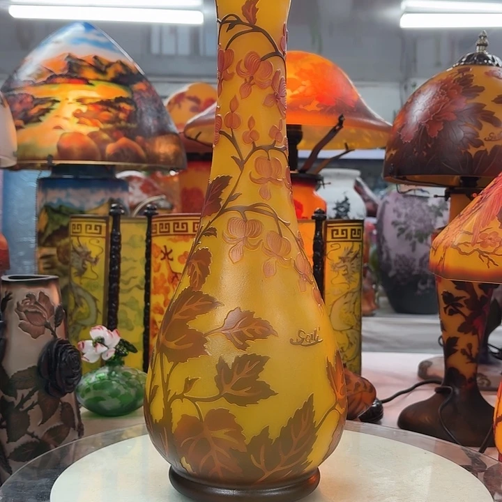 琉璃高40口6葛蕾花瓶