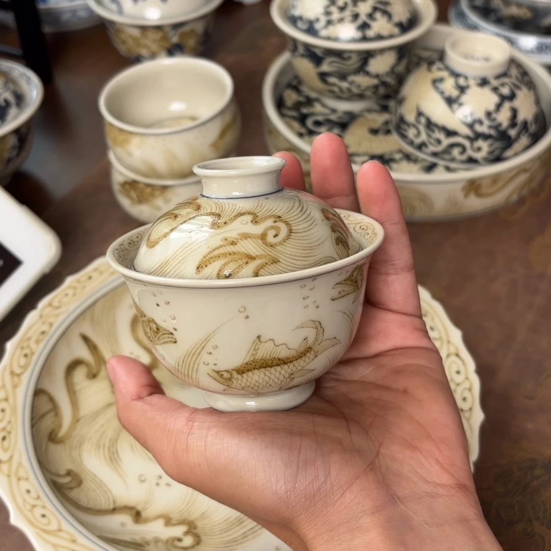 摆件景德镇手绘茶器
