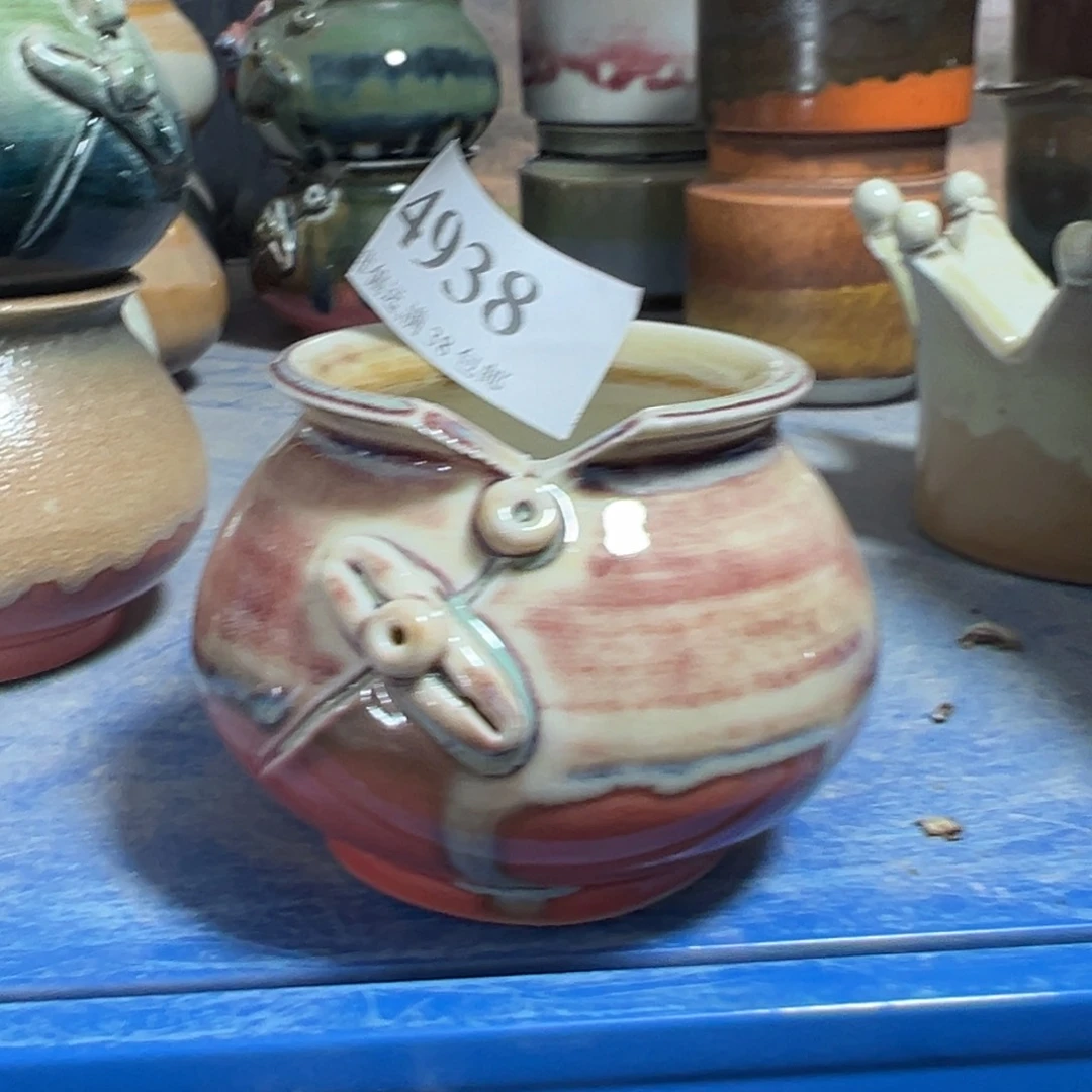 红陶景德镇手工花盆