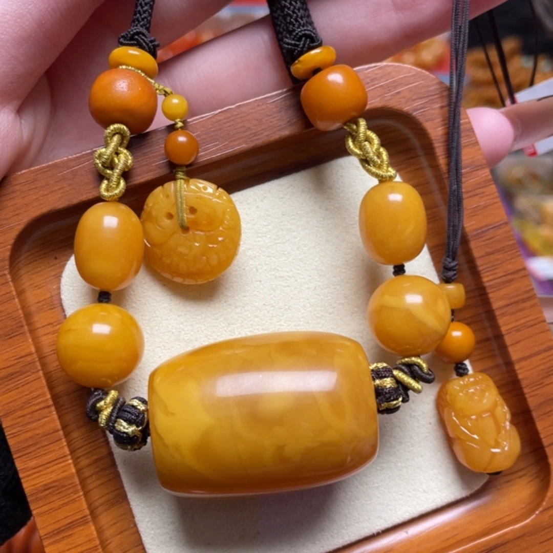 蜜蜡未镶嵌颈饰项链