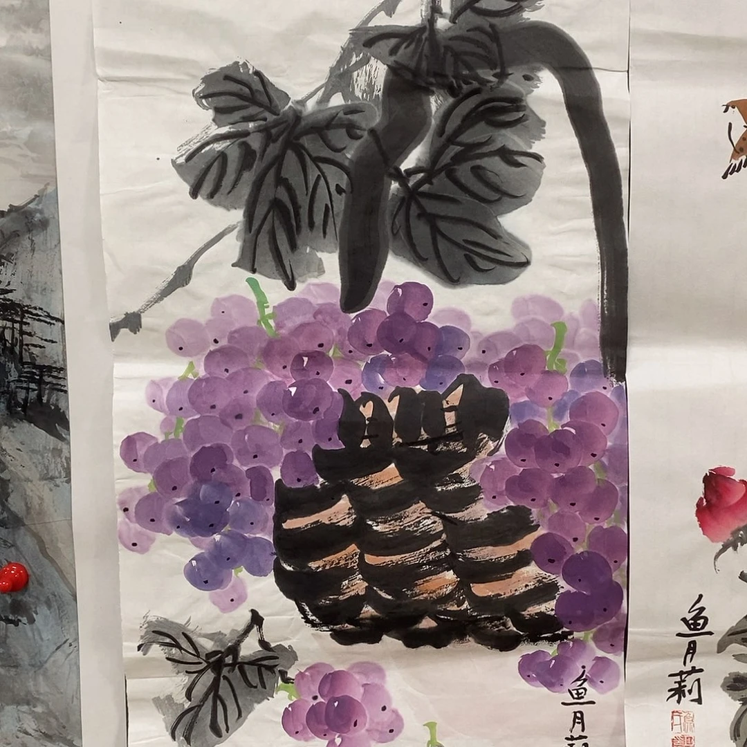 国画平价书画鱼月莉34/68