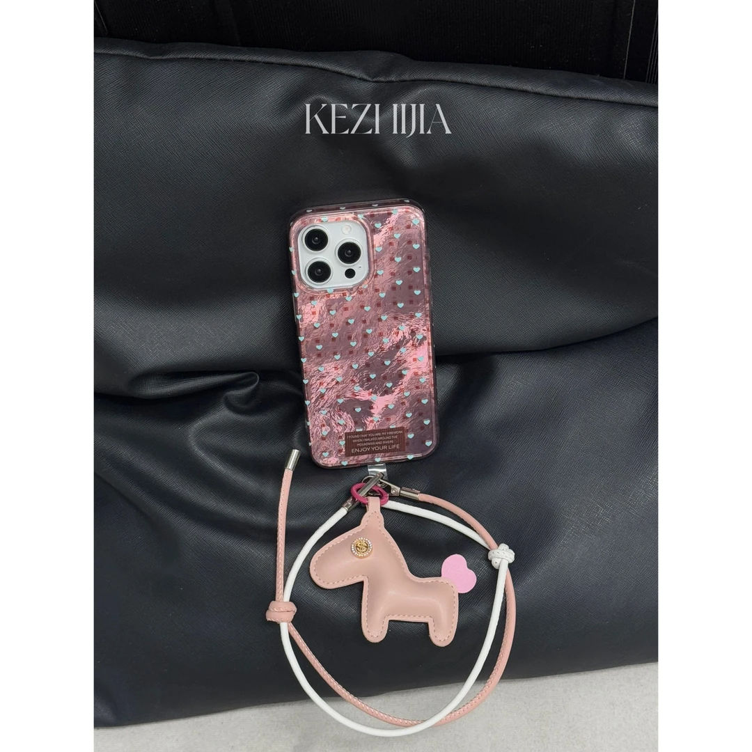 【壳之】高级感风满屏小爱心适用苹果16/15/14/13Promax简约手机壳