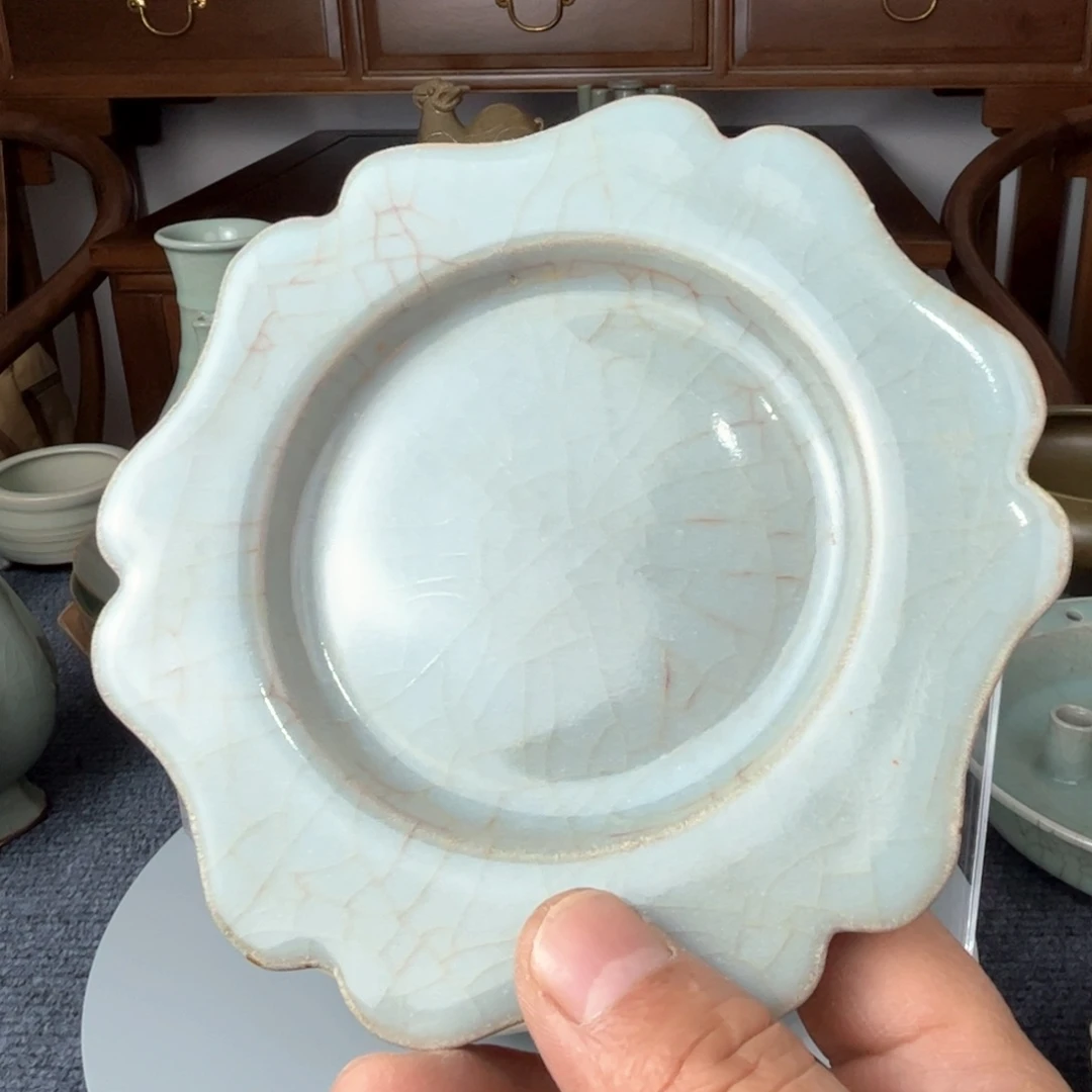 瓷片陶瓷花口八方洗