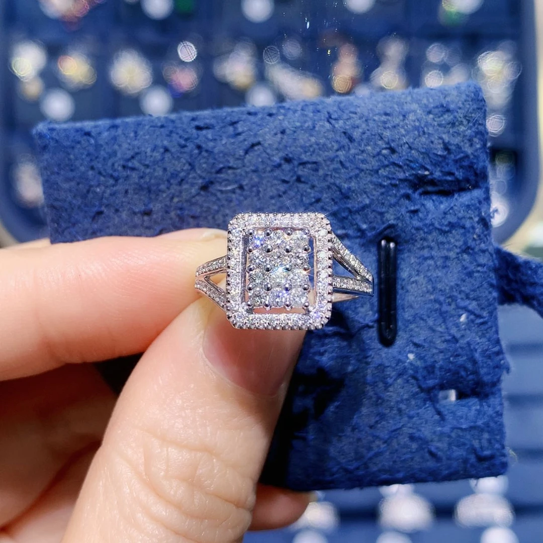 【闪购商品】铂Pt900镶嵌戒托钻石